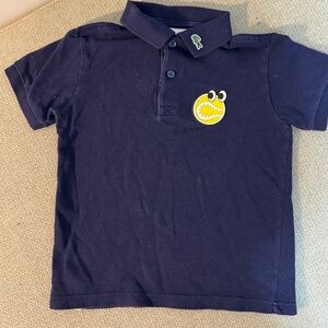 Lacoste x Yazbukey Navy Blue Kids Polo Shirt with Fun Patch